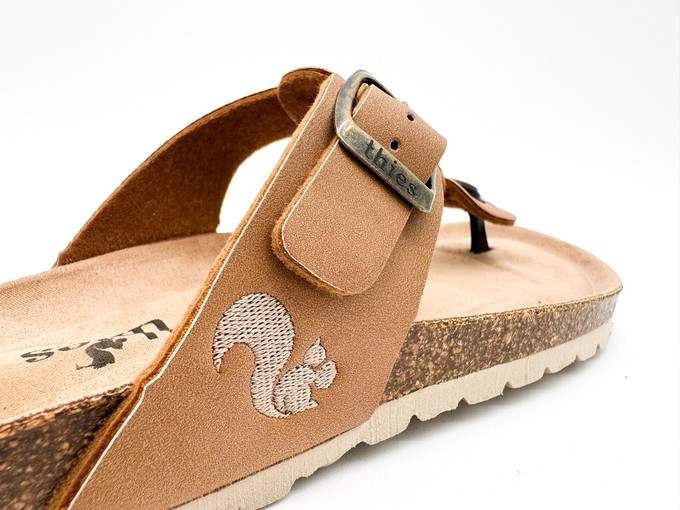 thies 1856 ® Eco Thong Braid Sandal vegan cashew (W/X) from COILEX