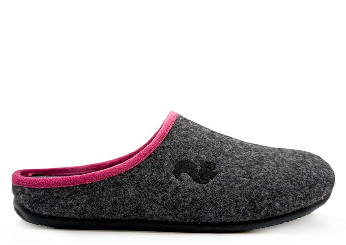 thies 1856 ® PET Piping Slipper vegan dark grey from COILEX