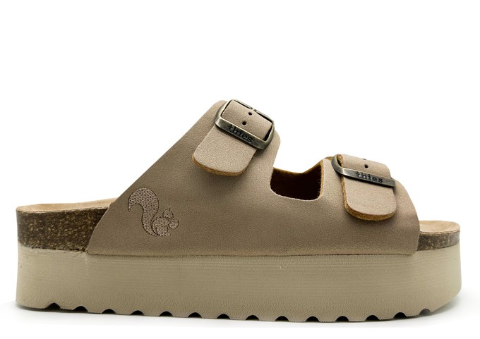 thies 1856 ® Eco Bio Plateau Sandal vegan creme (W/X) from COILEX