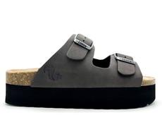 thies 1856 ® Eco Bio Plateau Sandal vegan charcoal (W/X) via COILEX