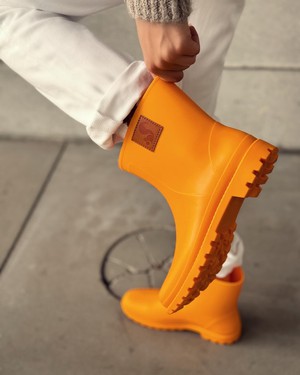 thies ® Bio Rainboot orange juice vegan (W) | 100% waterproof biodegradable rainboots from COILEX