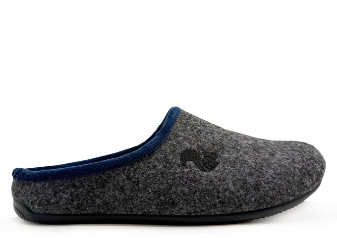 thies 1856 ® PET Piping Slipper vegan dark grey navy from COILEX