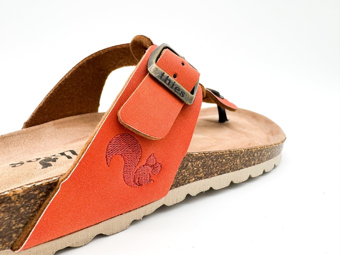 thies 1856 ® Eco Thong Braid Sandal vegan carrot (W/X) from COILEX