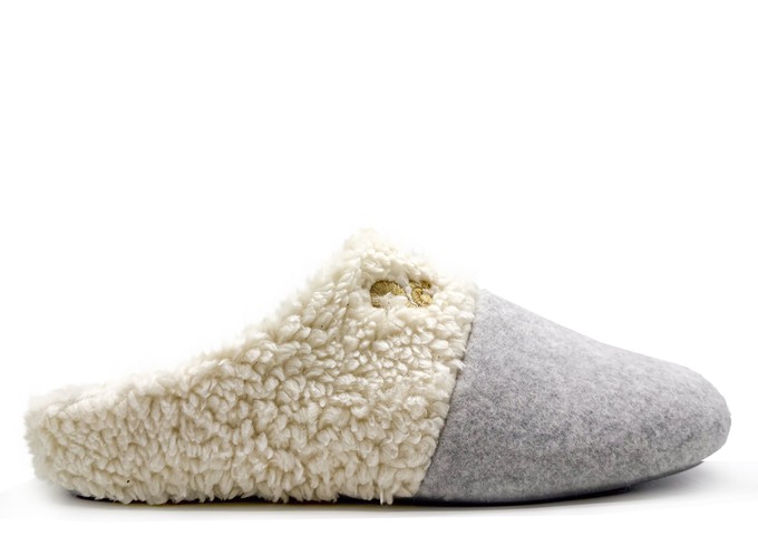 thies 1856 ® Organic Teddy Mix Slipper grey from COILEX