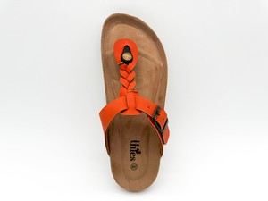 thies 1856 ® Eco Thong Braid Sandal vegan carrot (W/X) from COILEX