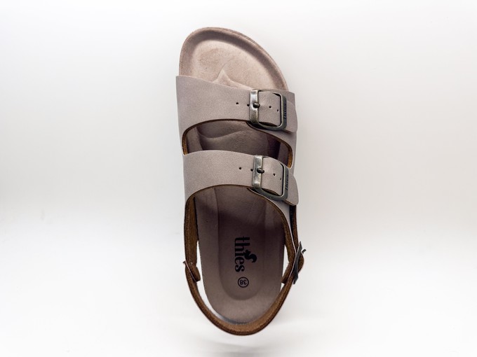 thies 1856 ® Eco Bio Backstrap Sandal vegan elephant grey from COILEX
