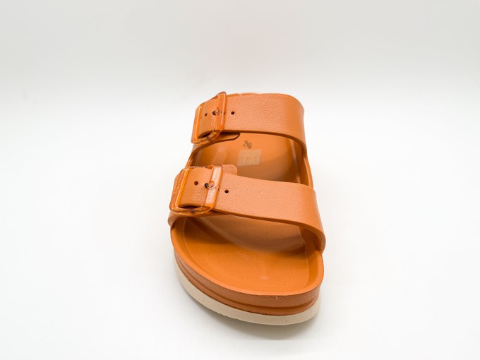 thies 1856 ® Ecofoam Double Sandal vegan bitter orange beige from COILEX