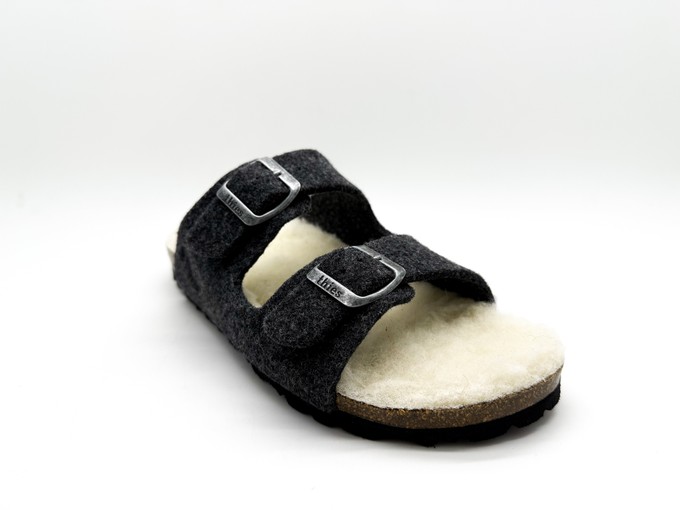 thies 1856 ® Recycled Wool Sandal dark grey from COILEX