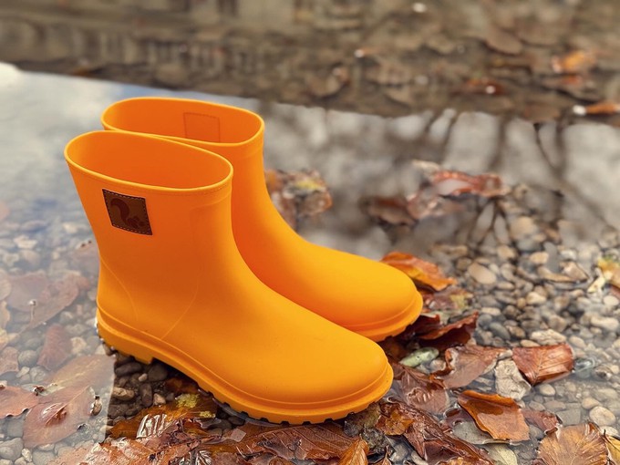 thies ® Bio Rainboot orange juice vegan (W) | 100% waterproof biodegradable rainboots from COILEX