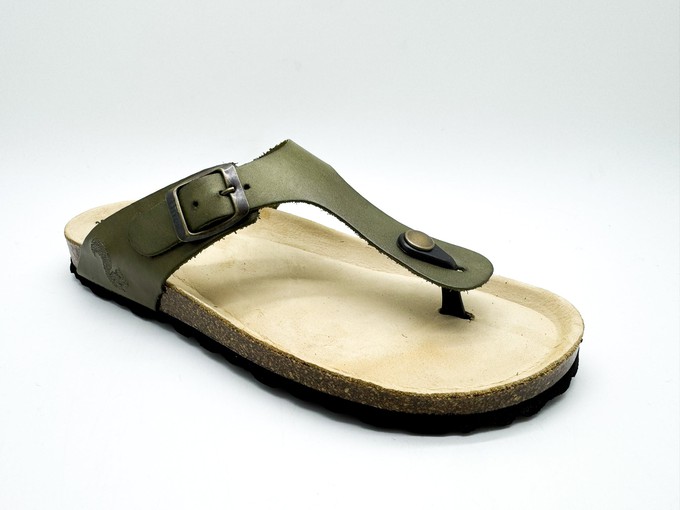 thies 1856 ® Eco Leather Thong Sandal avocado from COILEX