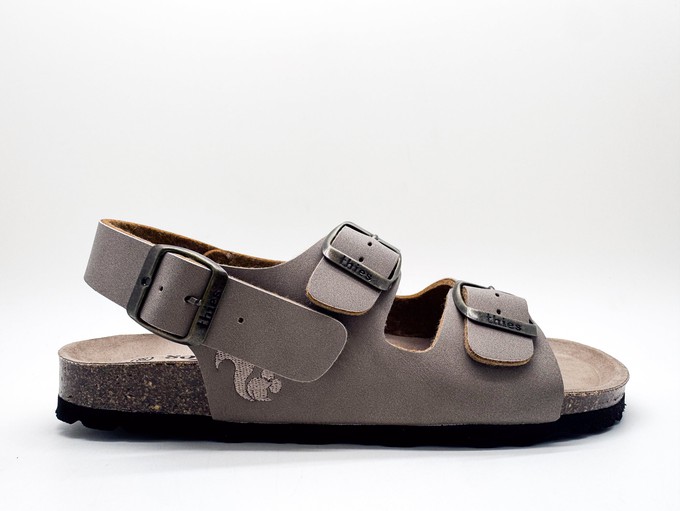 thies 1856 ® Eco Bio Backstrap Sandal vegan elephant grey from COILEX