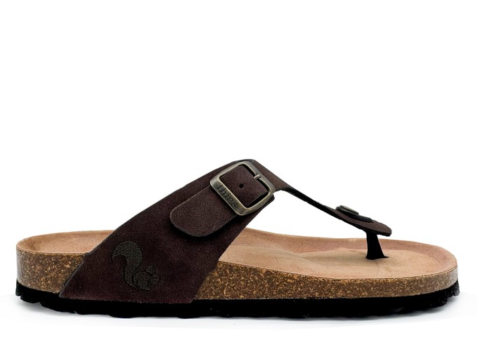 thies 1856 ® Eco Bio Thong Sandal vegan dark brown from COILEX