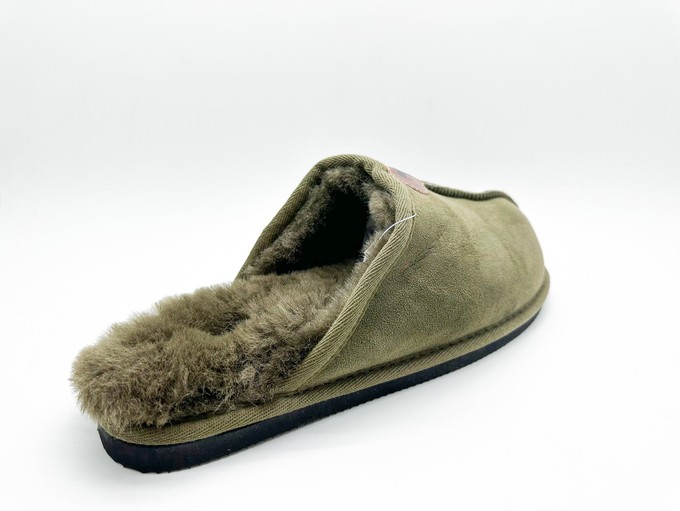 thies 1856 ® Sheepskin Grumpy Dad Slipper olive (M) from COILEX