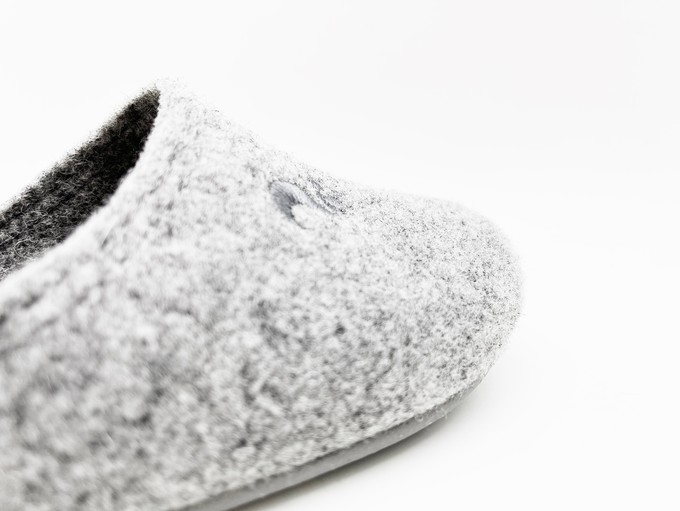 thies 1856 ® Recycled PET Slipper Kids vegan light grey (K) from COILEX