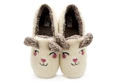 thies 1856 ® Organic Rabbit Closed Slipper vegan off white via COILEX