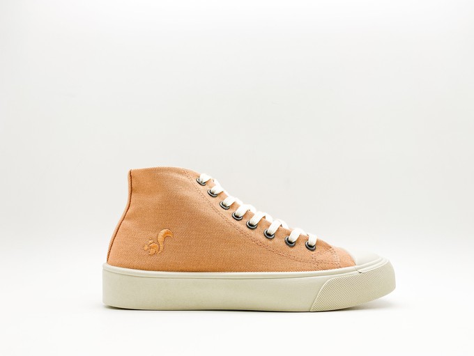 thies ® Natural Dye Cup Hi Sneaker vegan apricot (W/X) from COILEX