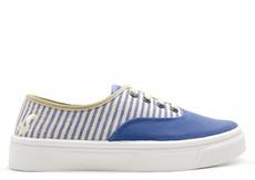 thies ® Organic Cotton Stripe Plim Sneaker indigo (W) via COILEX