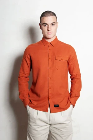 Duurzaam overhemd Hinas | burned orange from common|era sustainable fashion