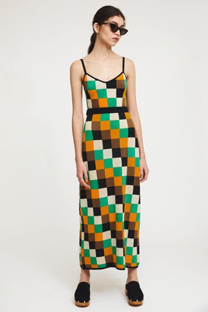 Otto checkered knit skirt from Cool and Conscious