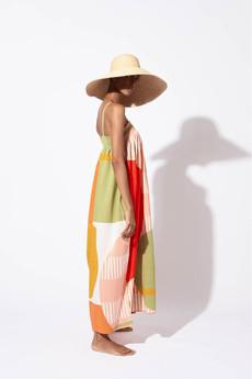 IRIS ABSTRACT DRESS TERACCOTTA via Cool and Conscious