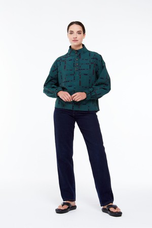 DEEP GREEN VALENCIA DEMI-LUNE TOP from Cool and Conscious