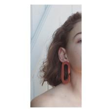 Ζ Large Earrings Terracotta van Cool and Conscious