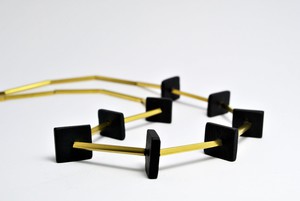 ETHNO brass and slate necklace. from Cool and Conscious