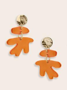 Mini carole earrings - orange van Cool and Conscious