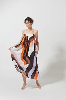 ORANGE IRIS BAIGNADE DRESS van Cool and Conscious