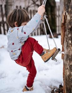 Kids Sweater "Suli" in organic cotton with colourful dots via CORA happywear