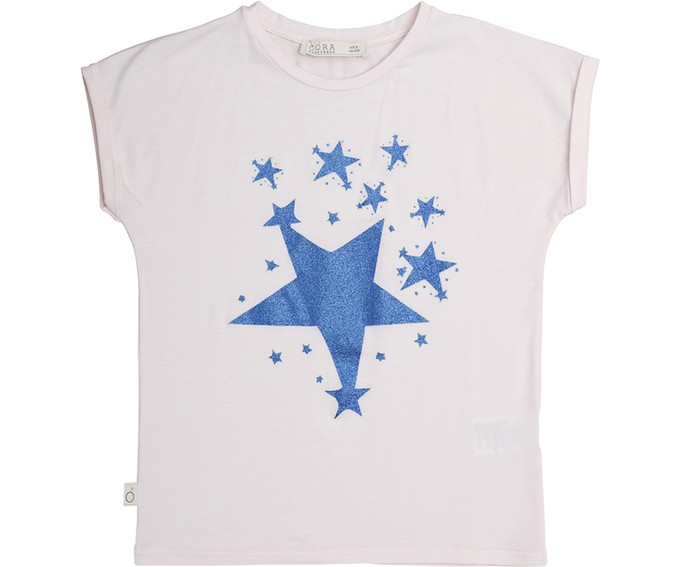 Organic T-Shirt Eucalyptus Laura with stars from CORA happywear