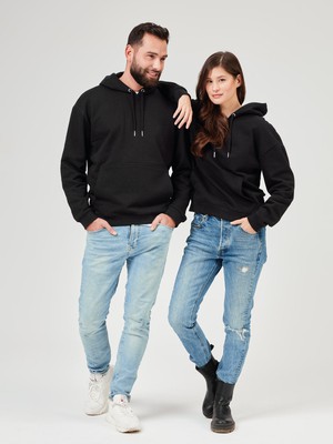Hoodie - Unisex Oversized Fit - Black from COREBASE