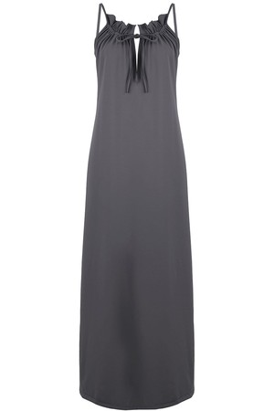 Ruffle Dress in Slate from Cucumber Clothing