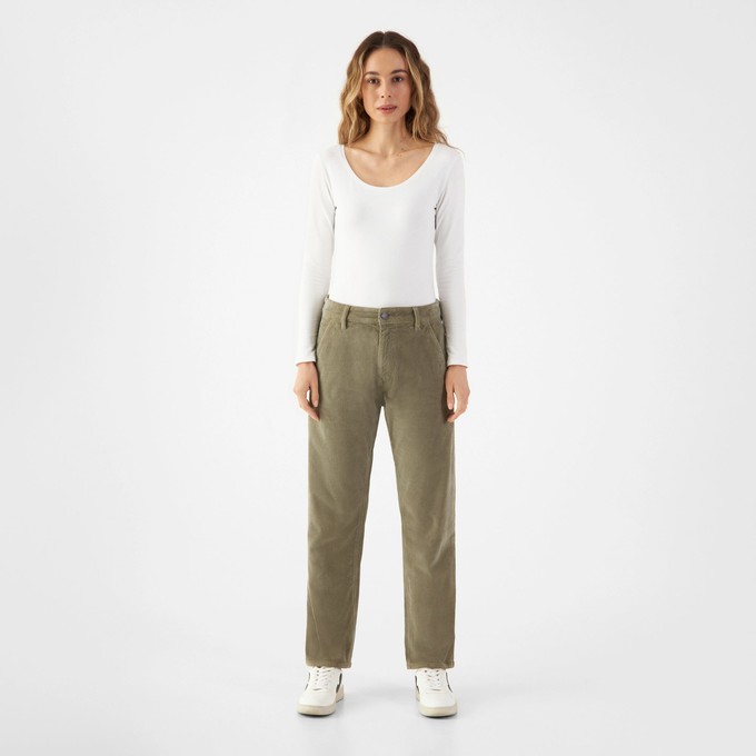 MANE Relaxed Straight Corduroy - French - Sage Green - Womenswear from DAWN Denim
