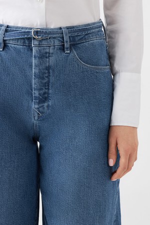 BLAZE High Waist - Super Wide Leg - Medium Blue from DAWN Denim