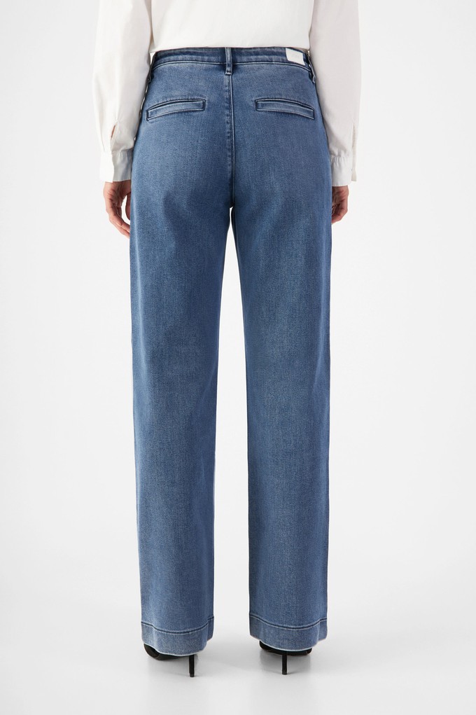 GLOW Flared Soft Tencel - Denim Chino - Medium Blue from DAWN Denim