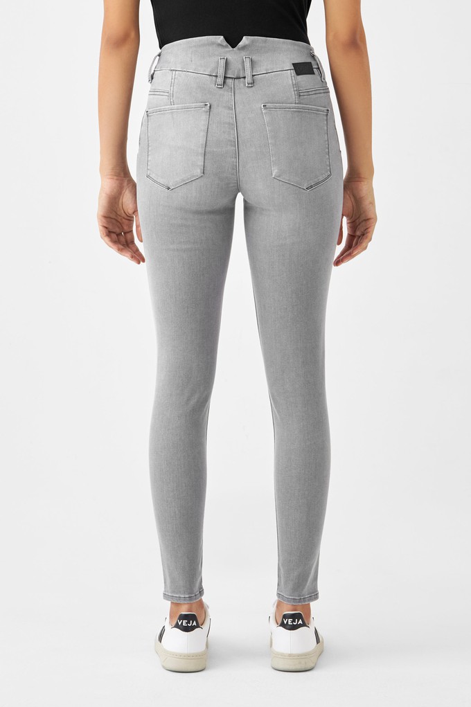 SUN UP Skinny Powerstretch - Design Details - Silver Denim from DAWN Denim SUN UP Skinny Powerstretch - Design Details - Silver Denim from DAWN Denim