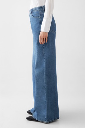 BLAZE High Waist - Super Wide Leg - Medium Blue from DAWN Denim