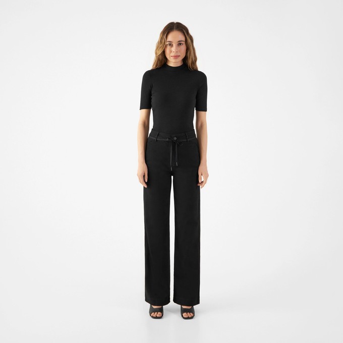 GLOW Flared Soft Tencel - Denim Chino - Vintage Black from DAWN Denim