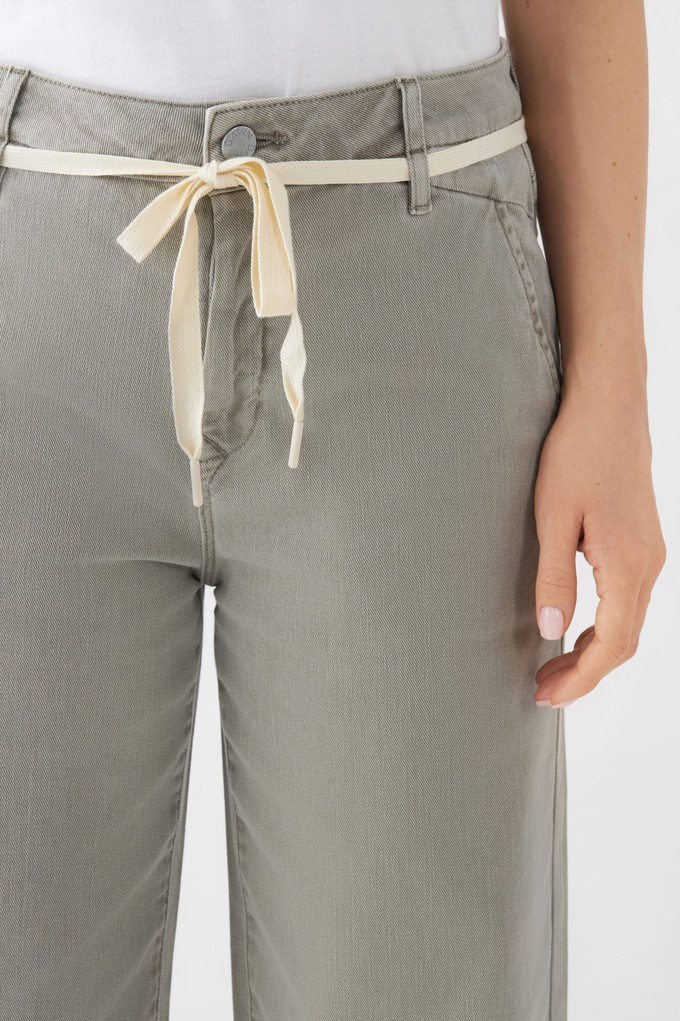 DEW Flared - Soft Denim - French Pocket - Rock Olive from DAWN Denim