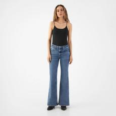 CELESTIAL Slim Flared Soft Tencel - Medium Blue via DAWN Denim