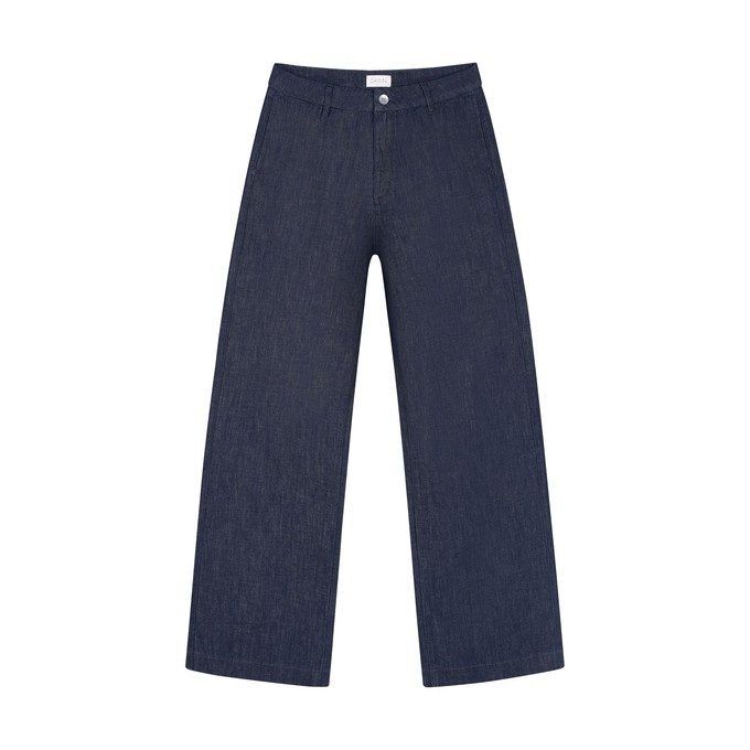 TOMORROW Wide Lightweight Hemp - Chino - Raw Blue from DAWN Denim