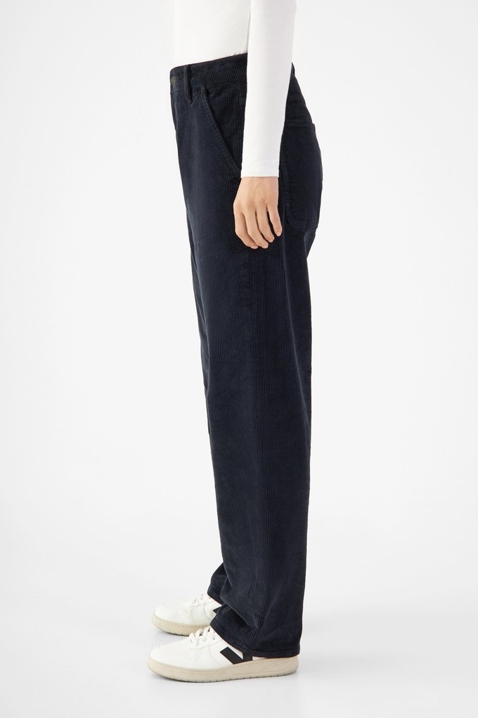 MANE Relaxed Straight Corduroy - French - Dark Navy - Womenswear from DAWN Denim