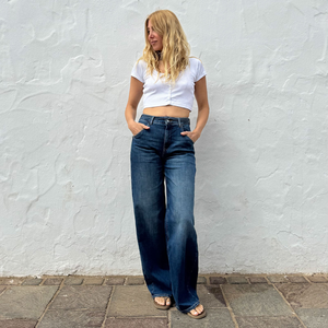 BLINK High Waist Wide - Vintage Blue from DAWN Denim