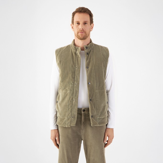 KASHEW Vest Corduroy - Padded - Sage Green - Menswear from DAWN Denim