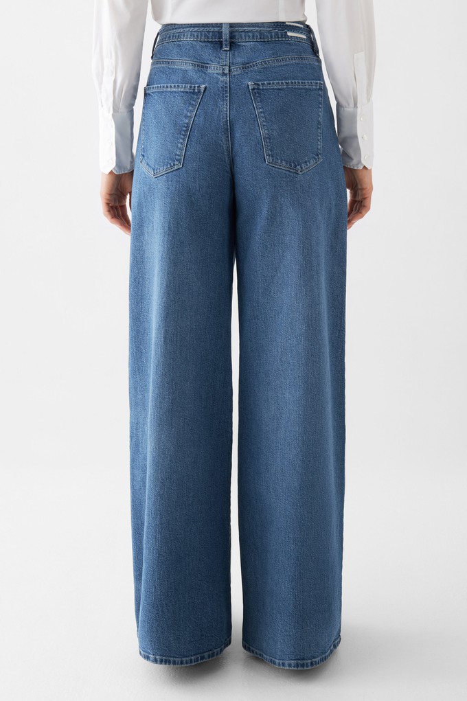 BLAZE High Waist - Super Wide Leg - Medium Blue from DAWN Denim