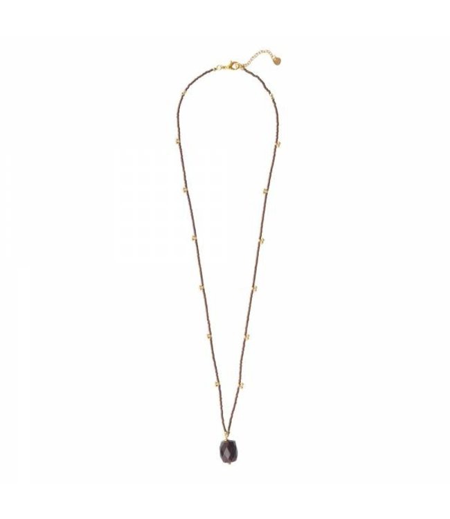 A BEAUTIFUL STORY •• Cherish Granaat Goud Ketting from De Groene Knoop