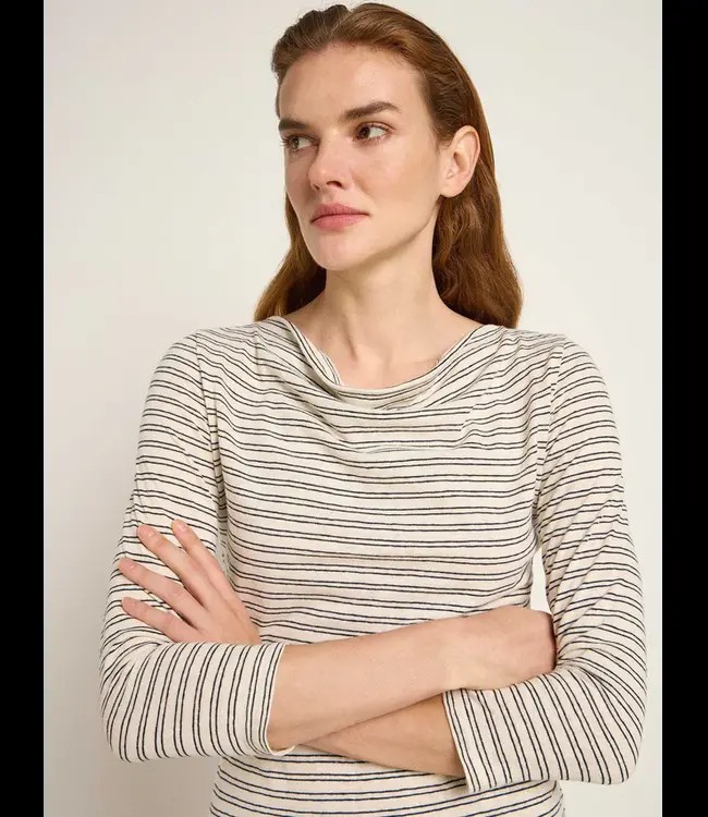 LANIUS •• Waterval shirt OCS | Creme/ Black from De Groene Knoop