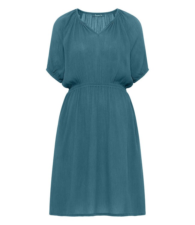 Tranquillo •• EcoVero™ loose dress | bermuda blue from De Groene Knoop