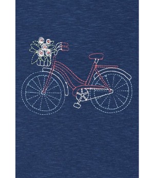 GREENBOMB •• Shirt Bike Cute Smile | Twilight Blue from De Groene Knoop